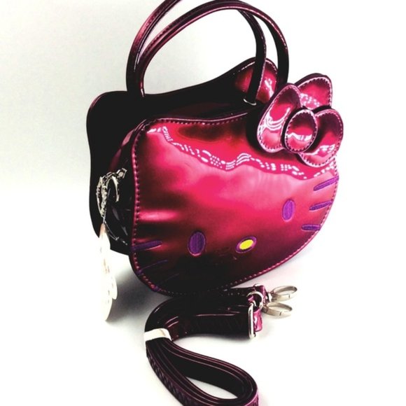 Sanrio Hello Kitty Women's Handbag Patent Purple - Picture 9 of 9
